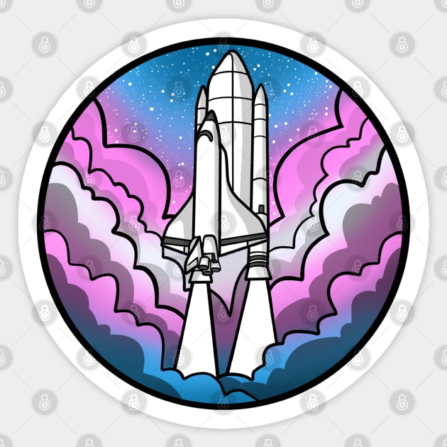 Transgender Pride Rocket Sticker by LivianPearl